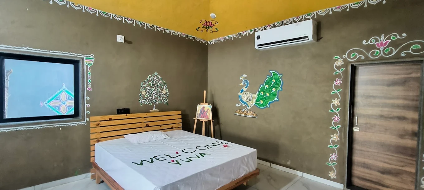 Hand-painted room at the resort